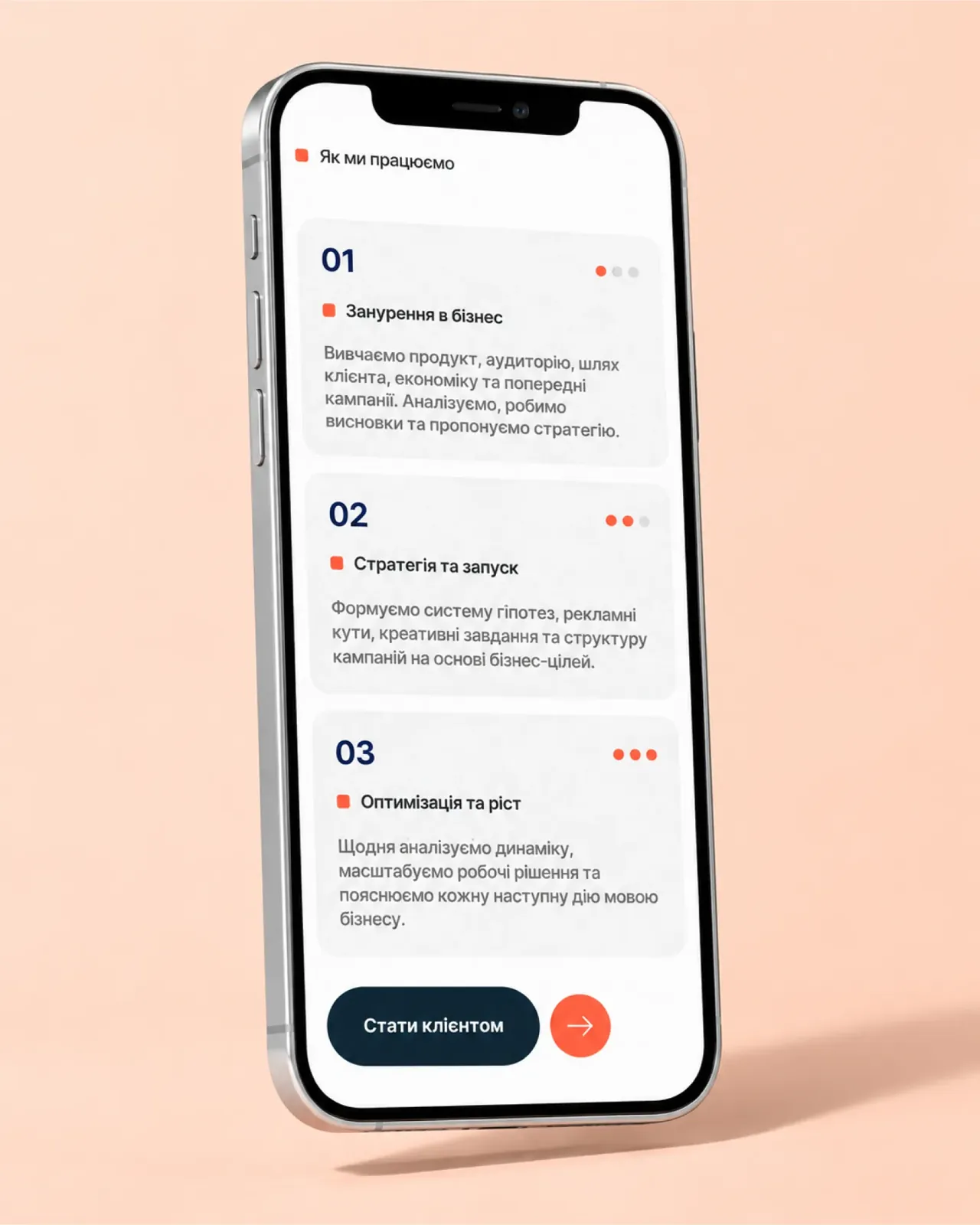 Ivanova Agency — сайт маркетингової агенції — деталь 2