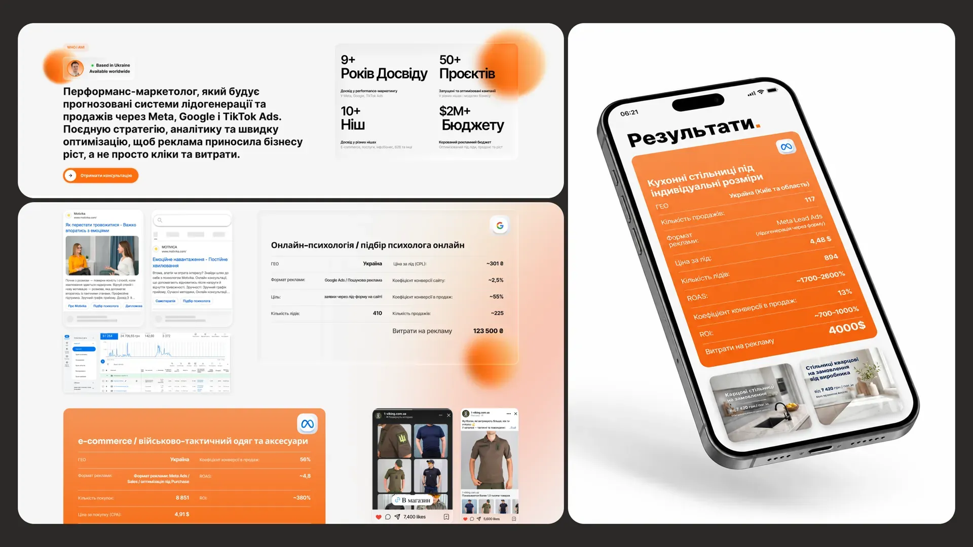 Performance Marketing Website — деталь 1